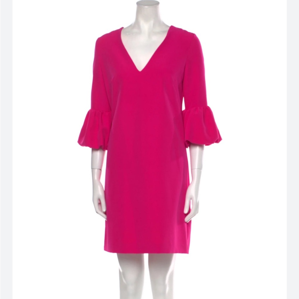 Milly Hot Pink Puffed Sleeve Shift Mandy Dress size 8